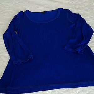 Royal Blue Long Sleeve Ladies T-shirt